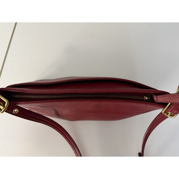 Coach Vintage Legacy Purse Ladies Shoulder Bag Red Leather Medium F23-9861 - Picture 4 of 12